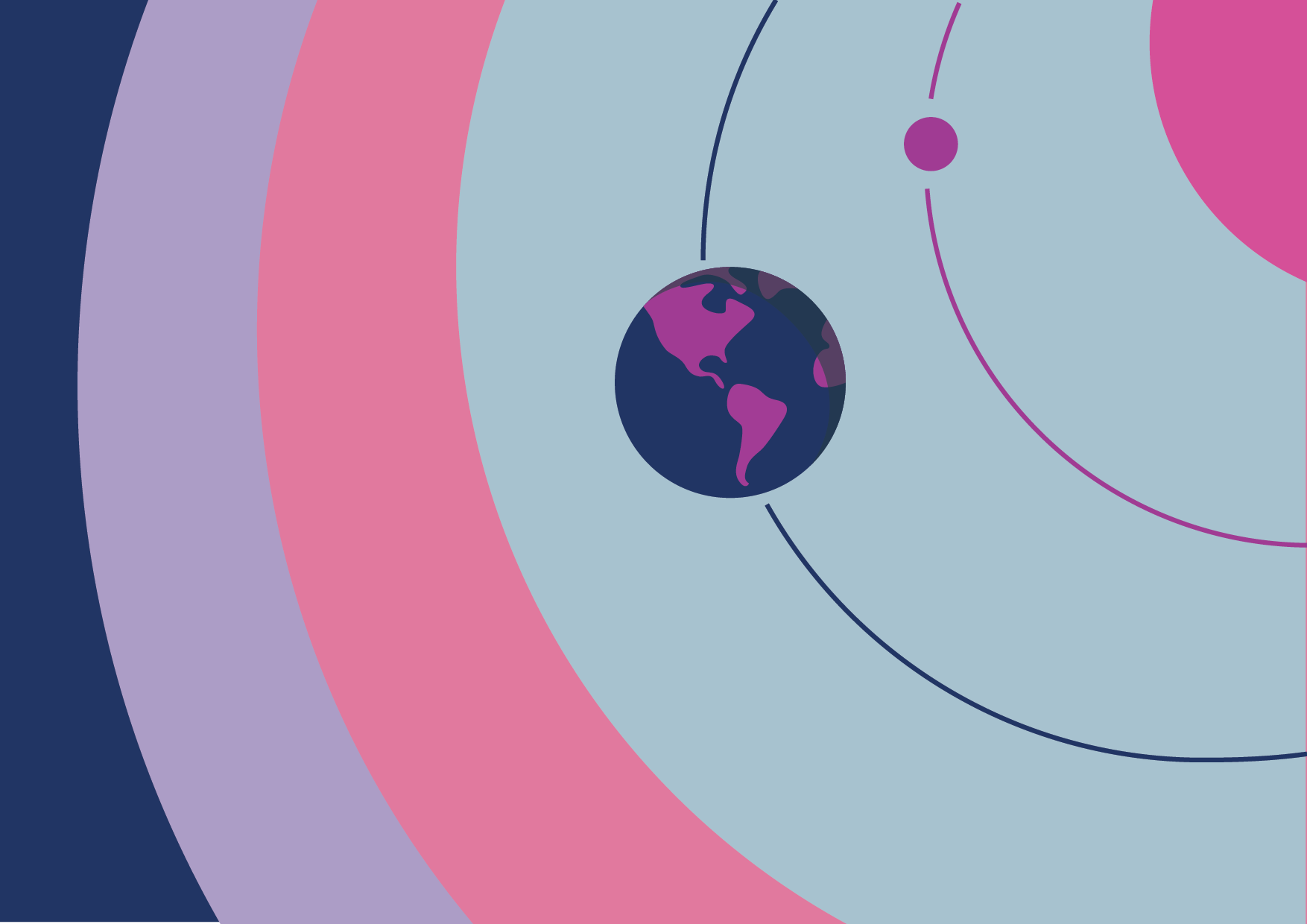 Ilustracja marki: planeta i orbity